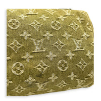 Neo Speedy Green Top Handle Bag in Denim, Gold hardware