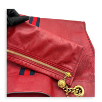 Rajah Tote Bag Red in Calfskin, Gold hardware