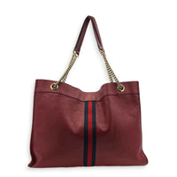 Rajah Tote Bag Red in Calfskin, Gold hardware