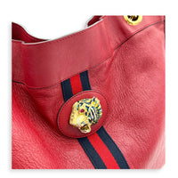 Rajah Tote Bag Red in Calfskin, Gold hardware