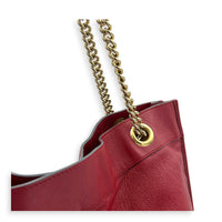 Rajah Tote Bag Red in Calfskin, Gold hardware