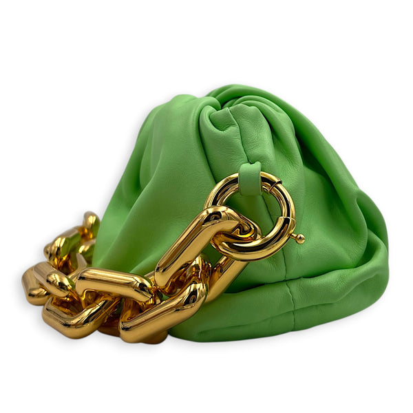 Teen Shoulder Bag Green in Calfskin, Gold hardware