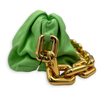 Teen Shoulder Bag Green in Calfskin, Gold hardware