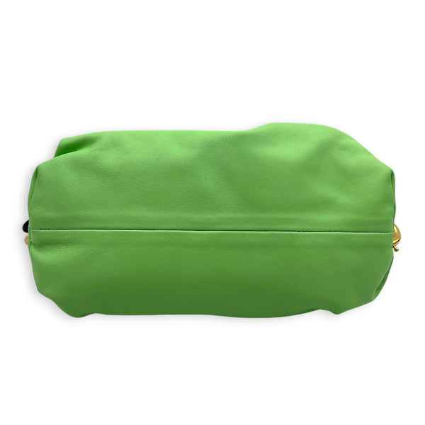 Teen Shoulder Bag Green in Calfskin, Gold hardware