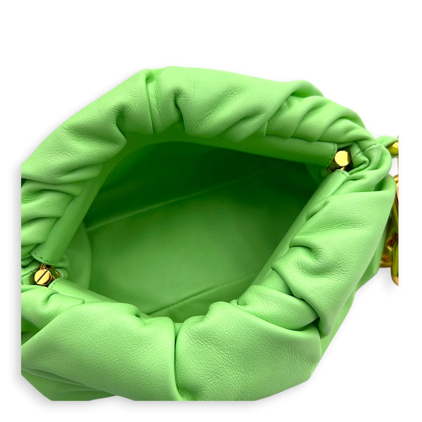 Teen Shoulder Bag Green in Calfskin, Gold hardware