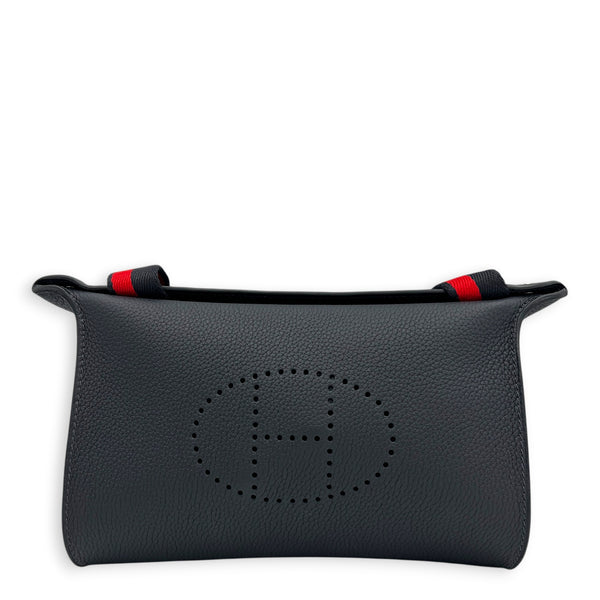 Videpoches Caban Crossbody Bag in Togo, Palladium hardware