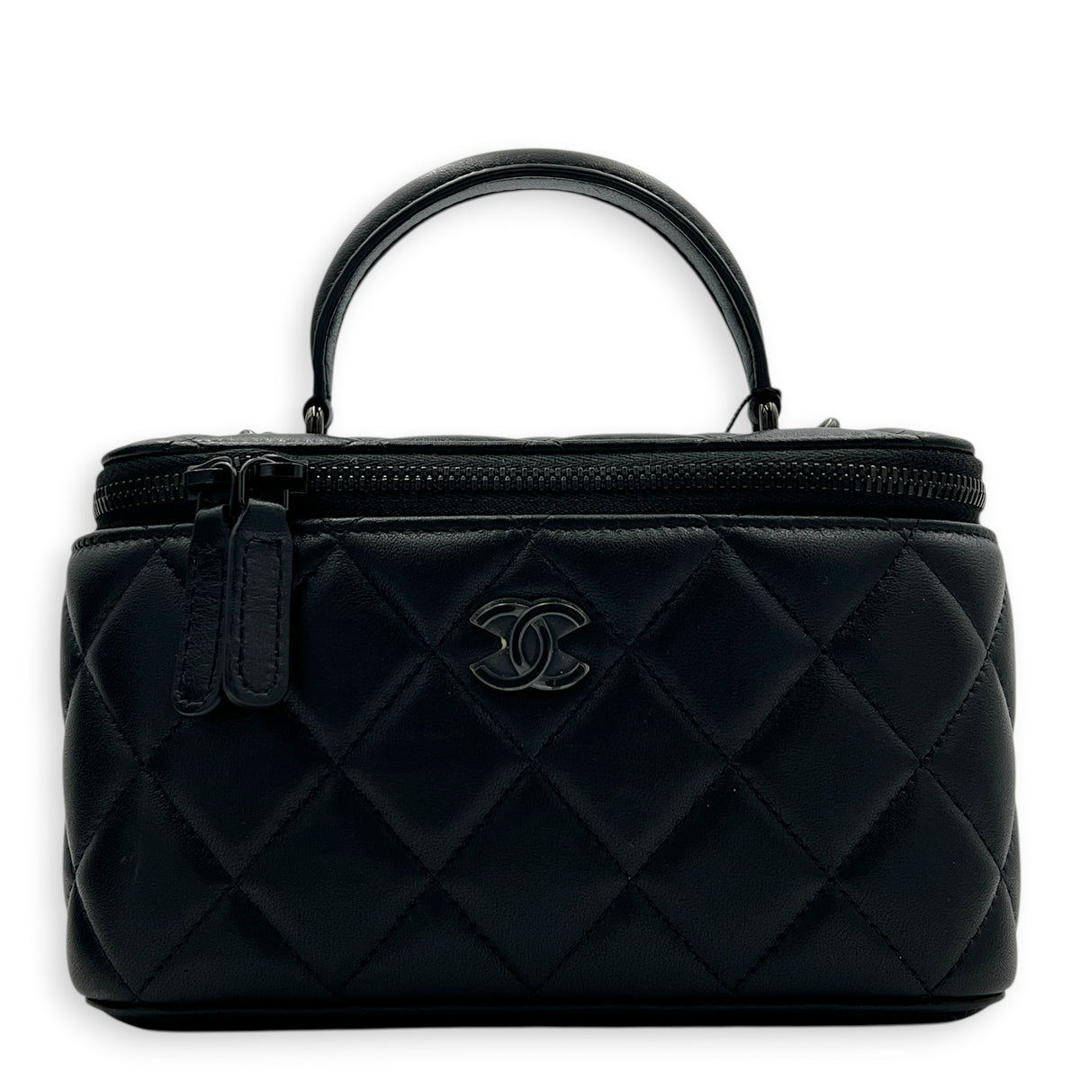 CC Vanity Bag Black in Lambskin, So Black hardware