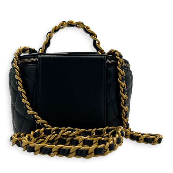 CC Vanity Bag Black in Lambskin, Gold hardware