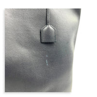 Logo Tote Bag Black in Calfskin, Silver hardware