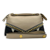 By The Way Crossbody Bag Beige in Calfskin, Gold hardware