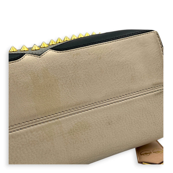 By The Way Crossbody Bag Beige in Calfskin, Gold hardware