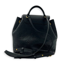 Montsouris Backpack Black in Empreinte Leather, Gold hardware
