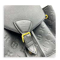 Montsouris Backpack Black in Empreinte Leather, Gold hardware