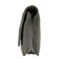 CC Silver Wallet On Chain in Caviar Leather, Silver hardware