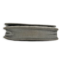 CC Silver Wallet On Chain in Caviar Leather, Silver hardware