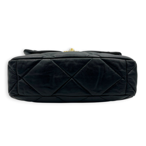 C19 Shoulder Bag Medium Black in Lambskin, Gold hardware