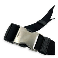 Logo Belt Bag Blue in Nylon, Silver hardware