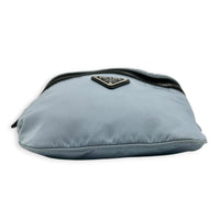 Logo Belt Bag Blue in Nylon, Silver hardware