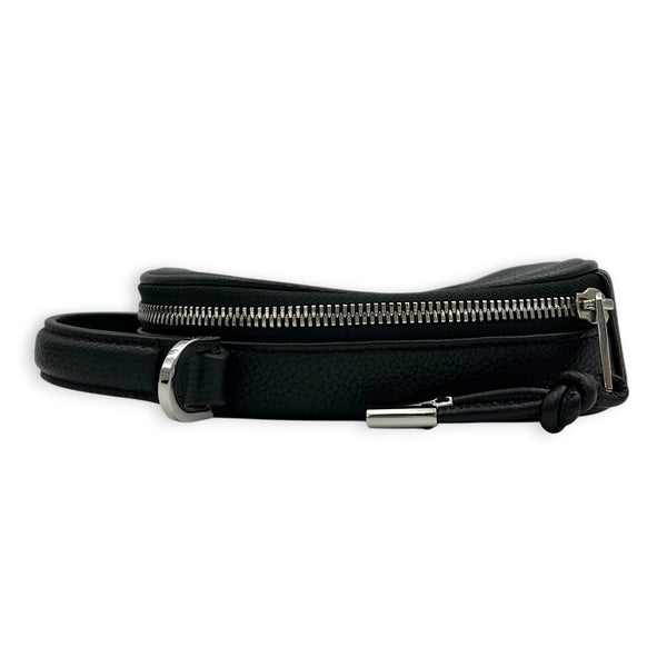 Atelier Crossbody Bag Black in Calfskin, Silver hardware