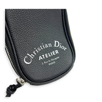 Atelier Crossbody Bag Black in Calfskin, Silver hardware