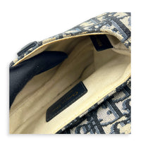 Saddle Shoulder Bag Mini Black in Canvas, Gold hardware