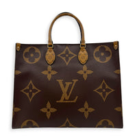 OnTheGo Tote Bag GM Brown in Coated Canvas, Gold hardware
