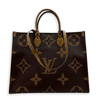 OnTheGo Tote Bag GM Brown in Coated Canvas, Gold hardware