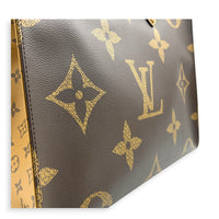 OnTheGo Tote Bag GM Brown in Coated Canvas, Gold hardware