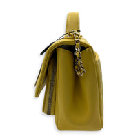 Business Affinity Top Handle Bag Yellow in Caviar Leather, Gold hardware