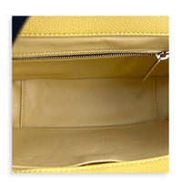 Business Affinity Top Handle Bag Yellow in Caviar Leather, Gold hardware