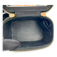 Vanity Case Top Handle Bag Mini Black in Lambskin, Gold hardware