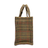Cabas Top Handle Bag Brown in Canvas, Gold hardware