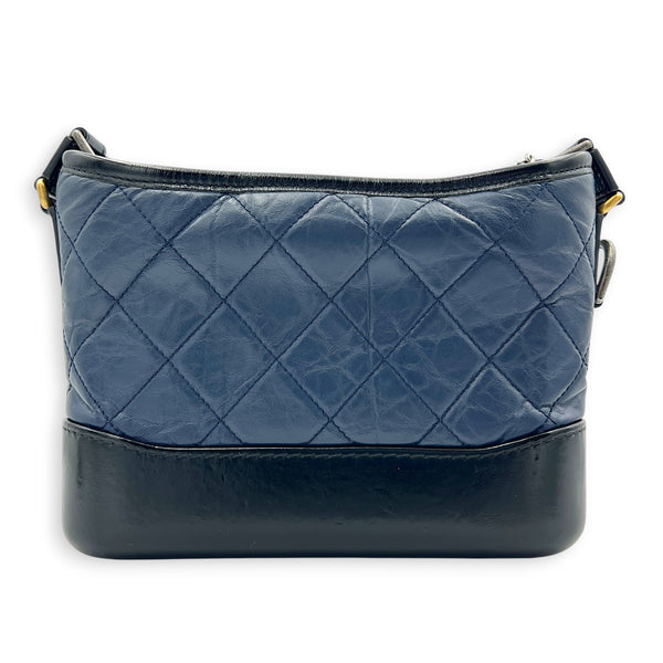Gabrielle Crossbody Bag Small Blue in Calfskin, Mixed hardware