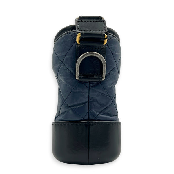Gabrielle Crossbody Bag Small Blue in Calfskin, Mixed hardware