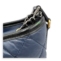 Gabrielle Crossbody Bag Small Blue in Calfskin, Mixed hardware