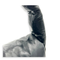 Monaco Black Top Handle Bag in Calfskin, Gold hardware