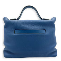 24/24 Bleu Brighton Top Handle Bag in Togo, Palladium hardware