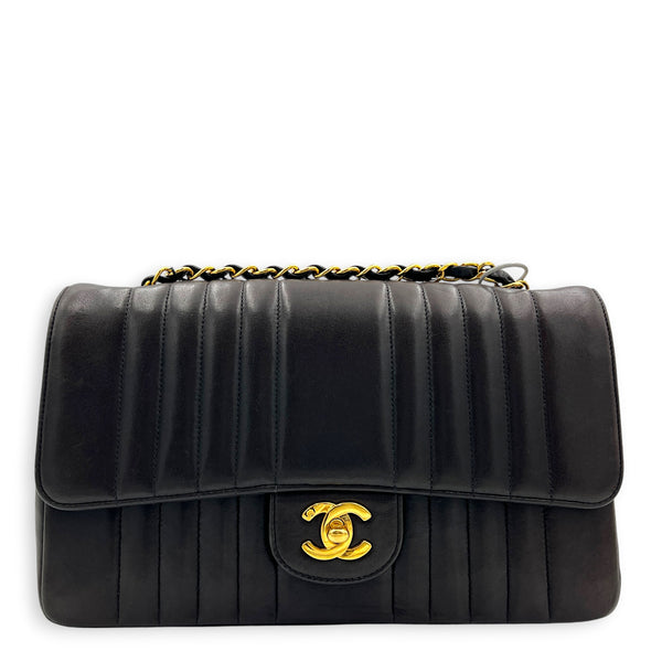 Vintage CC Medium Mademoiselle Shoulder Bag in Lambskin, Gold hardware