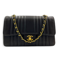 Vintage CC Medium Mademoiselle Shoulder Bag in Lambskin, Gold hardware