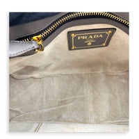 Bauletto Grey Top Handle Bag in Calfskin, Gold hardware