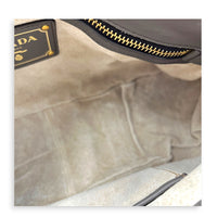 Bauletto Grey Top Handle Bag in Calfskin, Gold hardware
