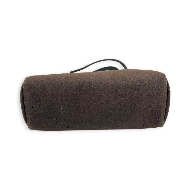 Herbag 31 Ebene/Noir Top Handle Bag in Canvas, Gold hardware