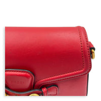 Lady Web Red Crossbody Bag in Calfskin, Gold hardware