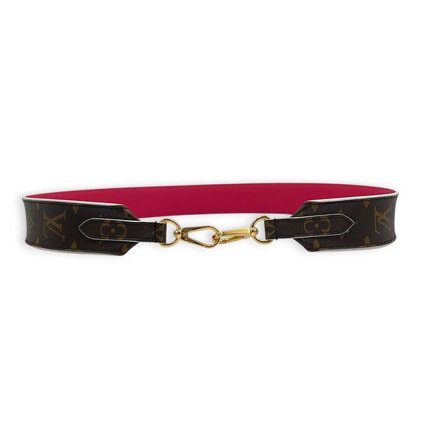 Pink Strap in Monogram Coated Canvas/ Calfskin, Gold hardware
