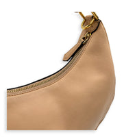 Fendigraphy Beige Top Handle Bag in Calfskin, Gold hardware