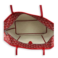 Artois Tote Bag GM Red in Coated Canvas, Silver hardware