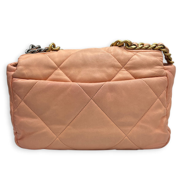 C19 Small Peach Shoulder Bag in Lambskin, Mixed hardware
