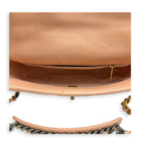 C19 Small Peach Shoulder Bag in Lambskin, Mixed hardware