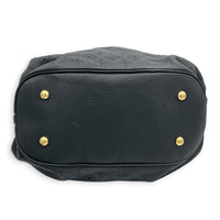 Mahina Shoulder Bag Black in Calfskin, Gold hardware