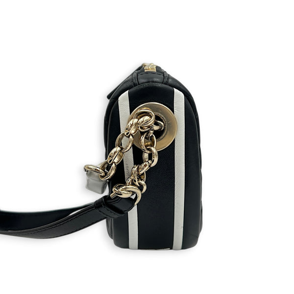 Vibe Hobo Crossbody Bag Black in Lambskin, Gold hardware